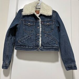 Levi's Cream Sherpa Lined Jacket